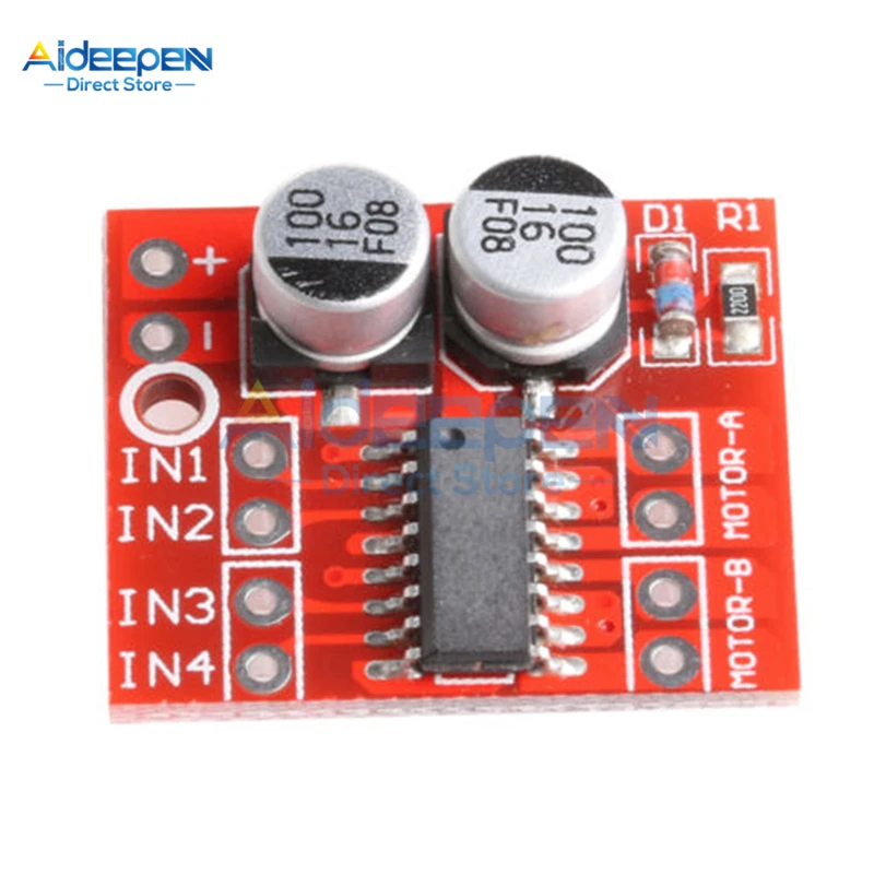 

DC 2V-10V 1.5A MX1508 DC Motor Driver Module 2 Way 4-Wire 2-Phase PWM Speed Dual H-Bridge Stepper Motor Driver L298N