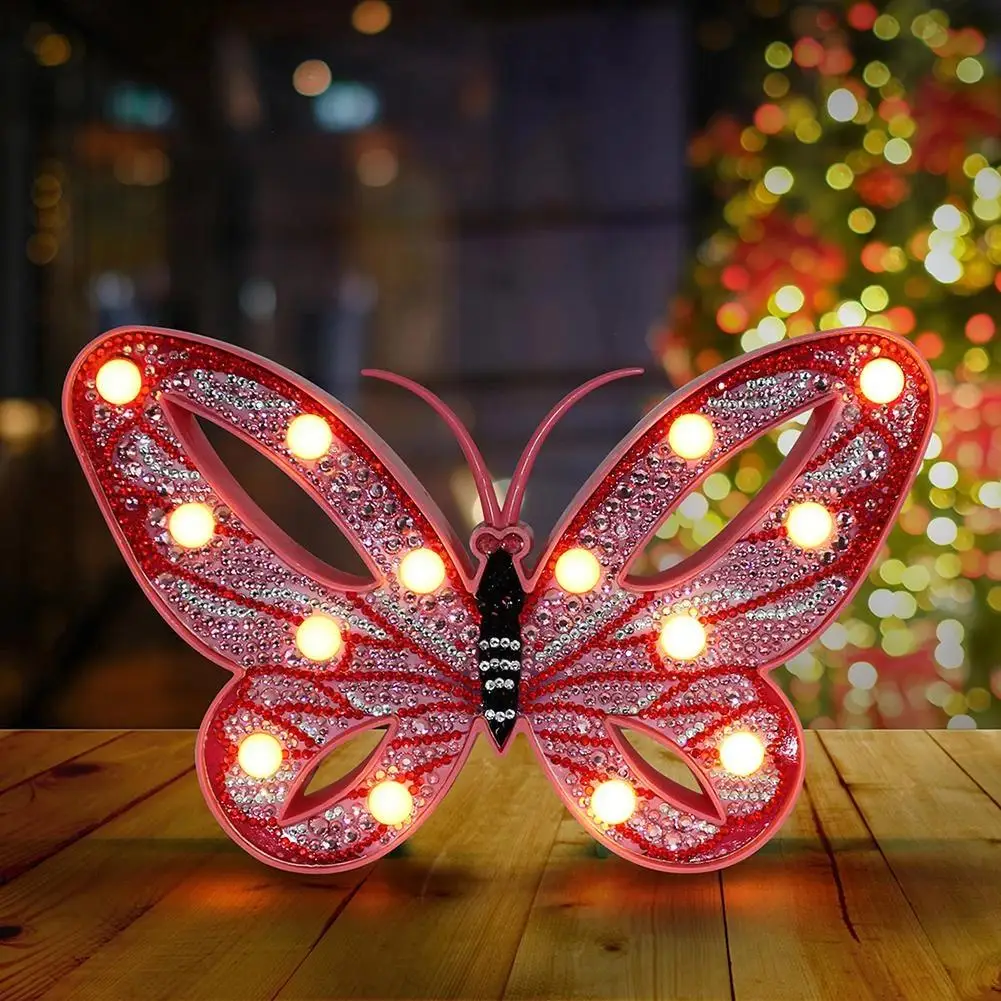 DIY полная дрель бабочка моделирующая лампа LED Специальная форма алмазная