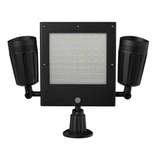 Street Heat Resistant Solar Powered Outdoors 76 LED Flood Light Wall Mounted Easy Install Garden Spotlight PIR Motion Sensor