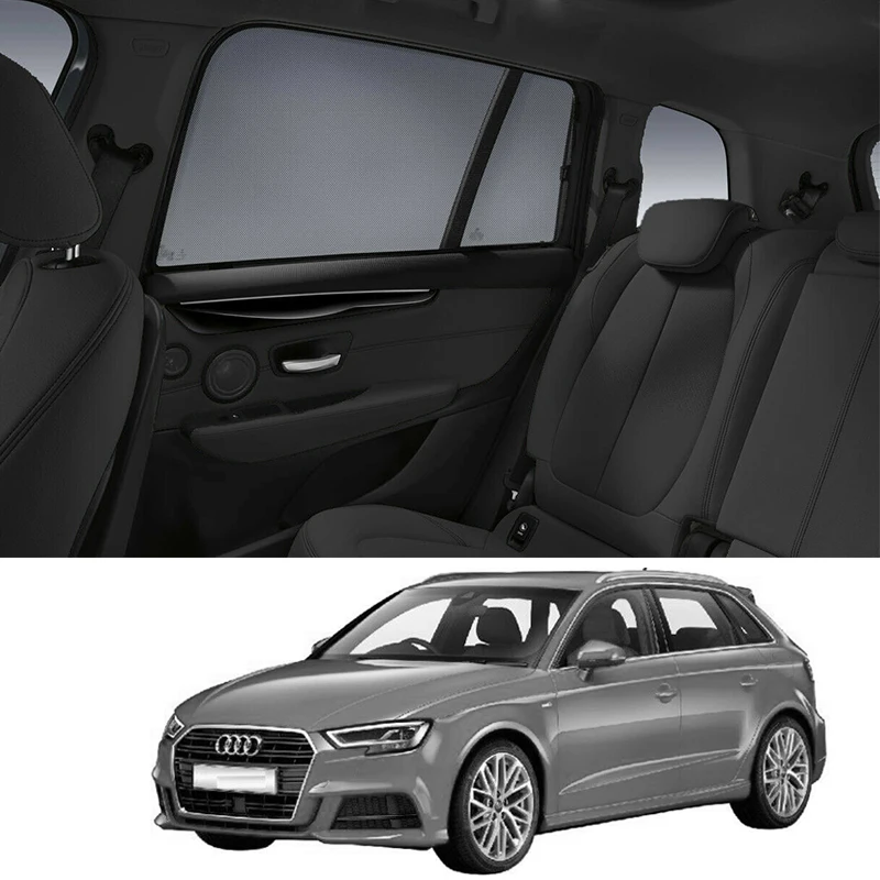 

For Audi Q3 Car Side Window SunShades Cover Mesh Custom Fit Car Sun Shade Blind Curtains