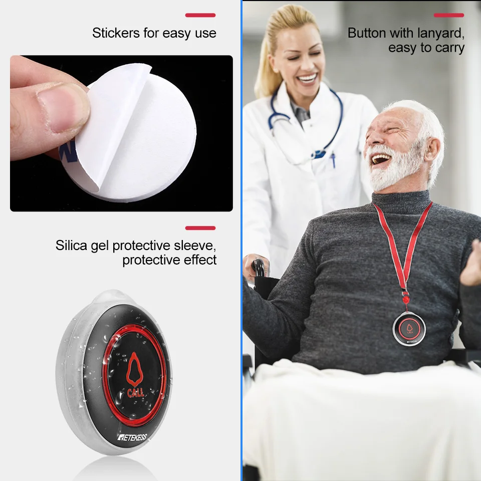 RETEKESS 10pcs TD019 Wireless Pager Call Button Transmitter 433.92MHz Waiter Service Restaurant Cafe Hookah Clinic Bar Hotel wireless calling system