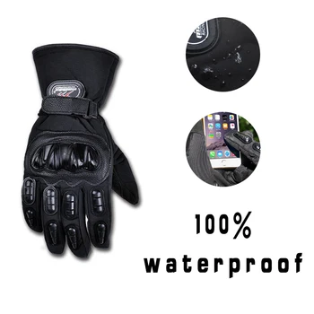 

Winter New Warm Touch Screen Motorcycle Gloves Man Waterproof Windproof Anti-fall knight Protective Motorbike Glove 4 color