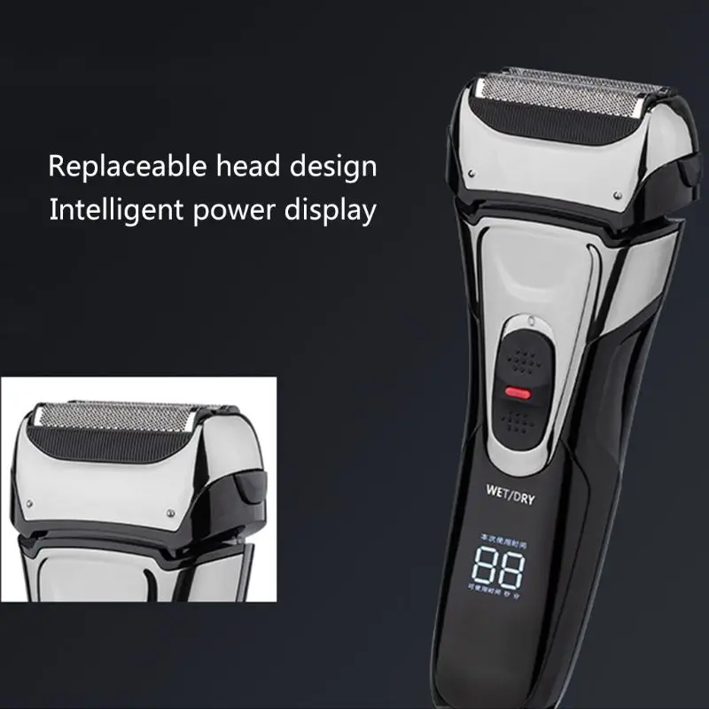1 Набор мужская электробритва USB перезаряжаемая электрическая бритва триммер для сухой и влажной бороды