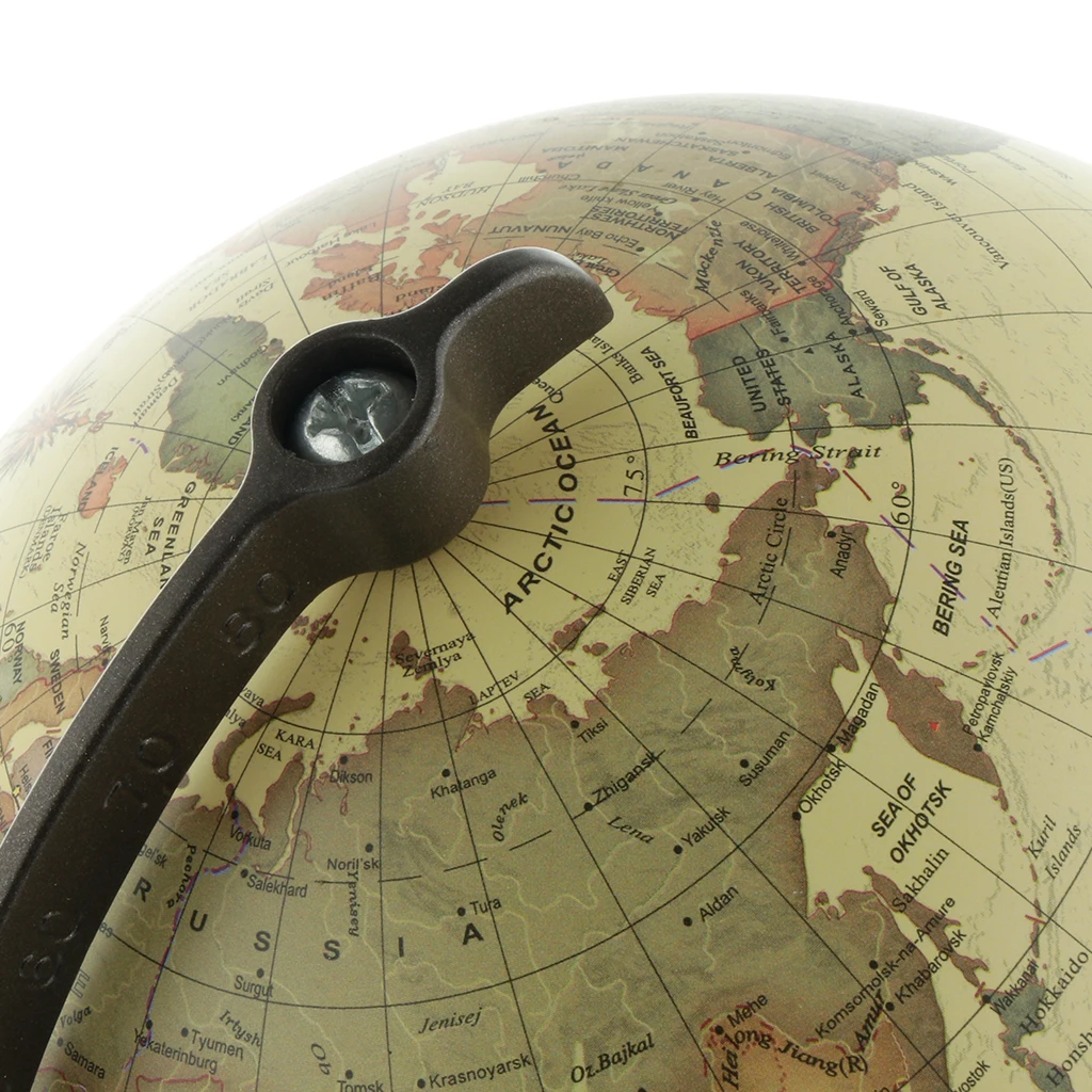 Antique World Globe Constellation Map Spinning Globe Model Figurine for Desk Bookstore Classroom Decor