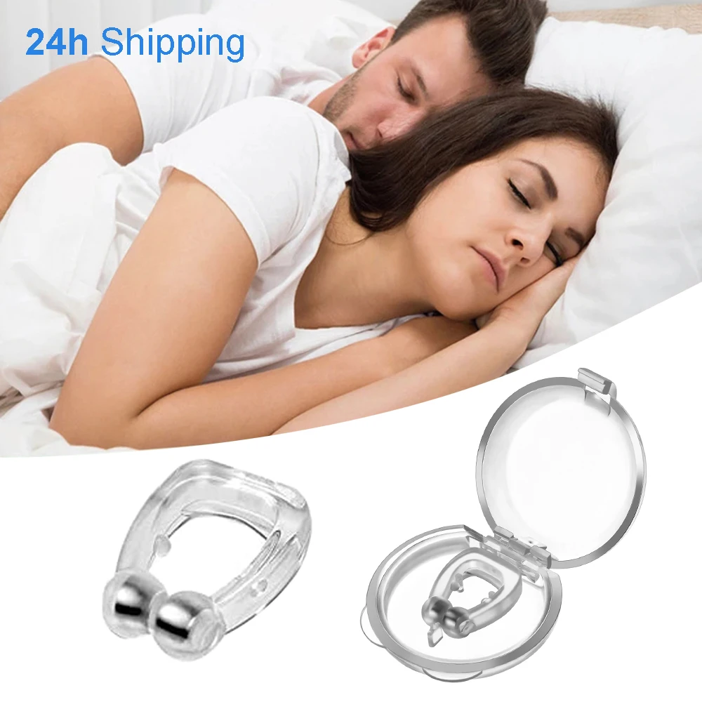 Silicone Nose Clip Magnetic Anti Snore Stopper Silent Sleep Non Snoring Solution Aid