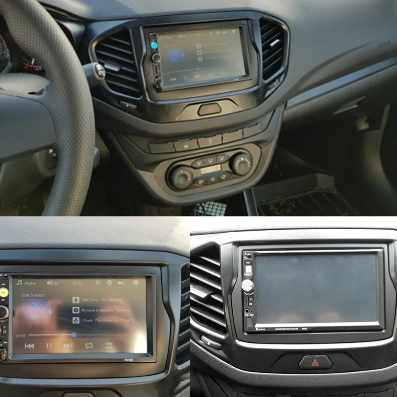 Двойной 2 Din фасции Для Daewoo Royale Lada Vesta Радио DVD стерео панель тире крепление отделка комплект рамка Установка