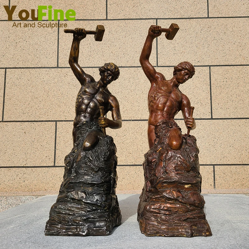 Paar eeuw slachtoffers 18.5 "Bronzen Beelden Self Made Man Door Rodin Bronzen Sculptuur Self  Beeldhouwen Standbeeld Moderne Kunst Beeldjes Home Office decor|Beelden &  Sculpturen| - AliExpress