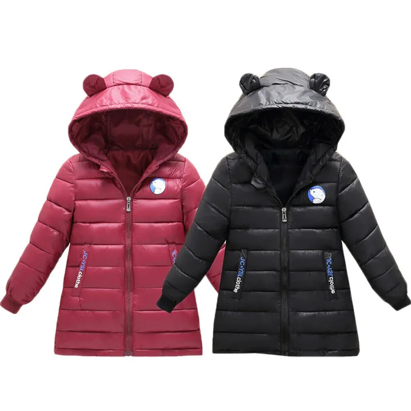  Winter Toddler Baby Boy Girls Warm Down Jacket Hooded Coat Snowsuit Outwear