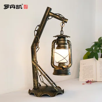 

Retro decoration lamp sitting room the bedroom lamp, wrought iron lamp old kerosene lantern classic study