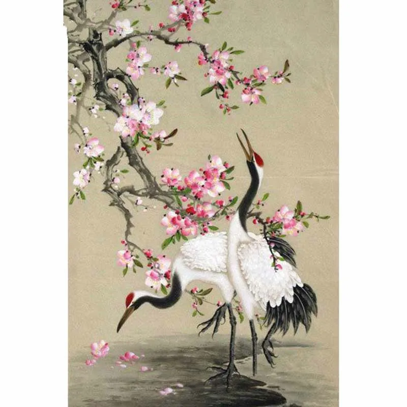 

Full Square drill 5D DIY Diamond painting Red-crowned cranes Diamond Embroidery Mosaic Cross Stitch Rhinestone decor