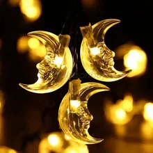 Гирлянды на солнечных батареях, уличные садовые Ландшафтные лампы, 20LED лунные праздничные Свадебные украшения для двора, Энергосберегающие Красочные