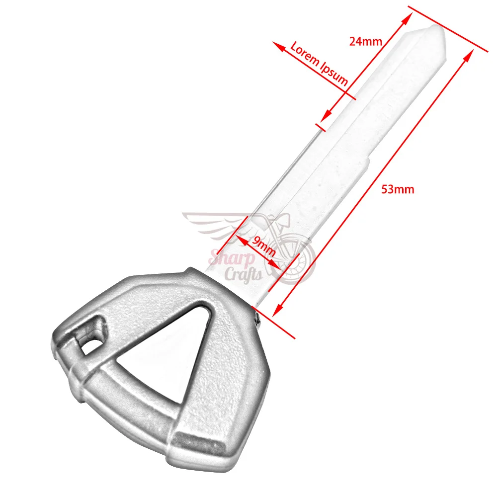 Motorcycle Keys Blank Uncut Blade for Kawasaki ZZR250 400 600 1100 1200 W800 NINJA 400R ZXR400 ER-6F ER-6N ZX-6R 636 ZX-9R ZX-10R
