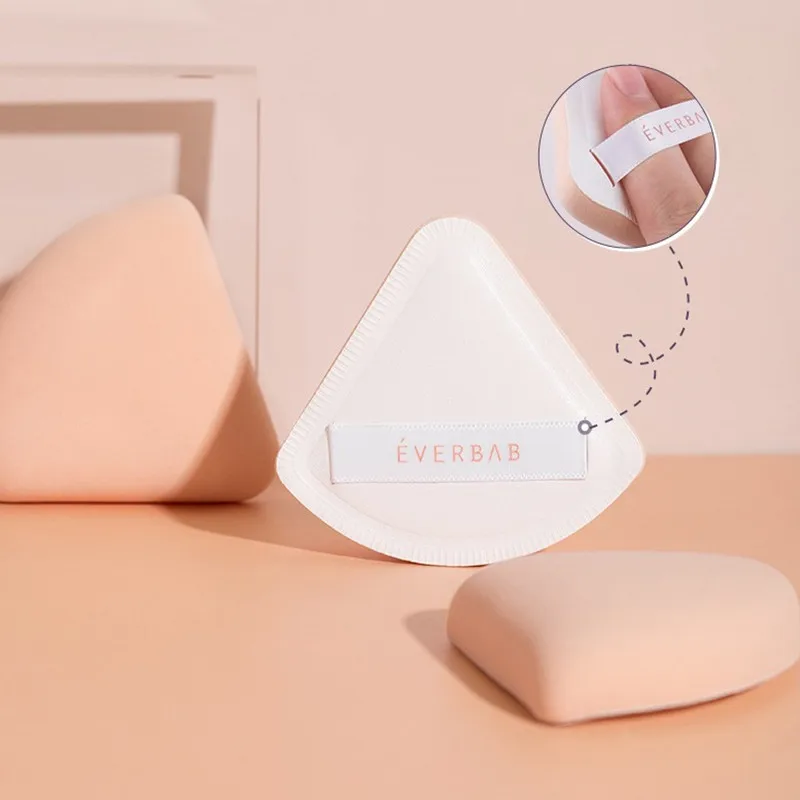 2pcs/Set Everbab Marshmallow Triangular Air Cushion Puff BB Cream Setting Sponge Puff Soft Dry Wet Use Makeup Tool Kit Wholesale 6