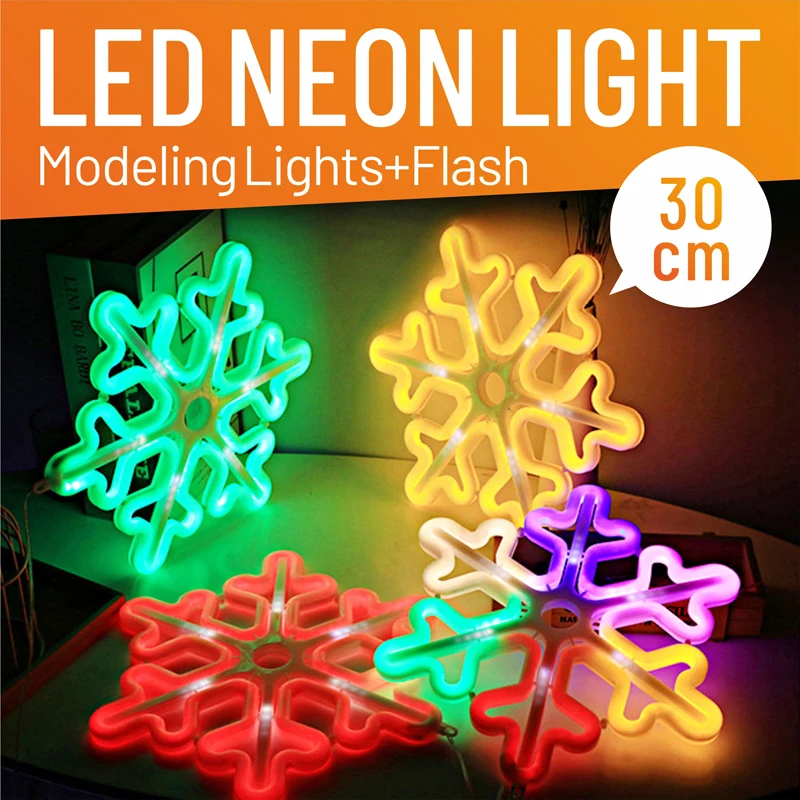 30cm LED Meteor Shower Stars Snowflakes Holiday Light Outdoor Decoration Lights For Wall Art Lamp Garden Christmas | Лампы и освещение