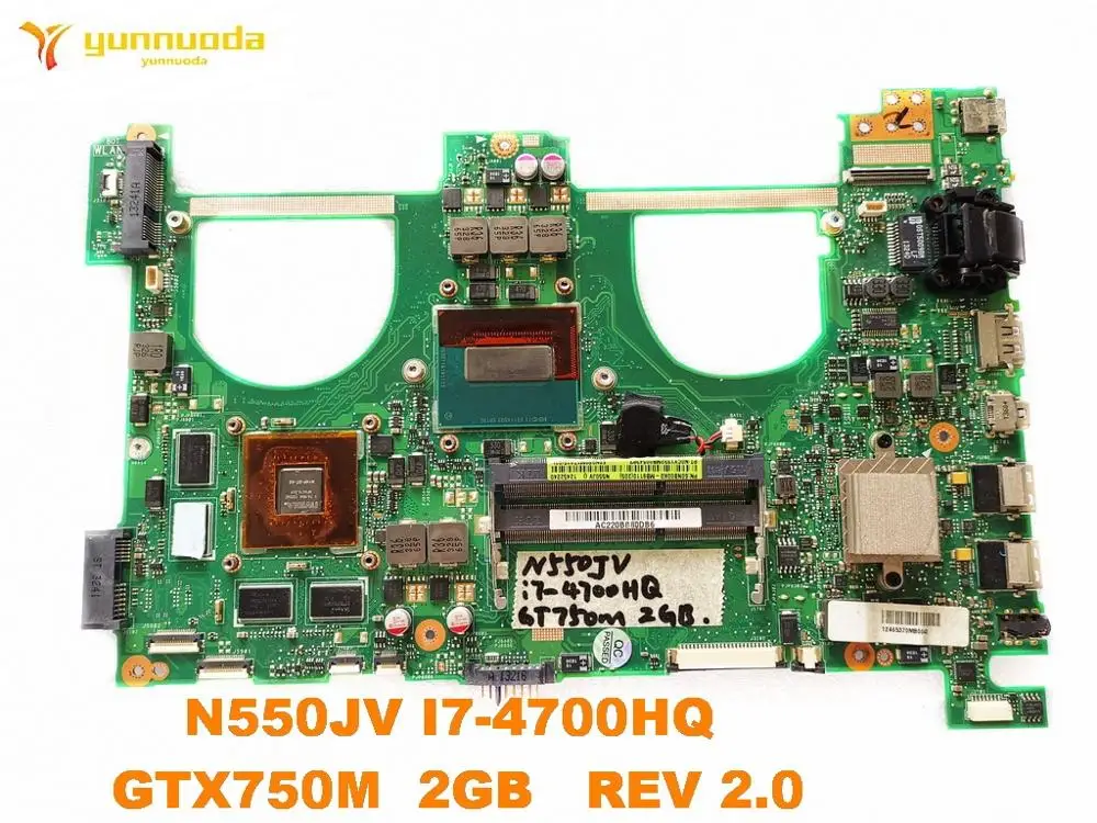 Оригинальная материнская плата для ноутбука ASUS N550JV модель I7-4700HQ GTX750M 2 гб REV 0