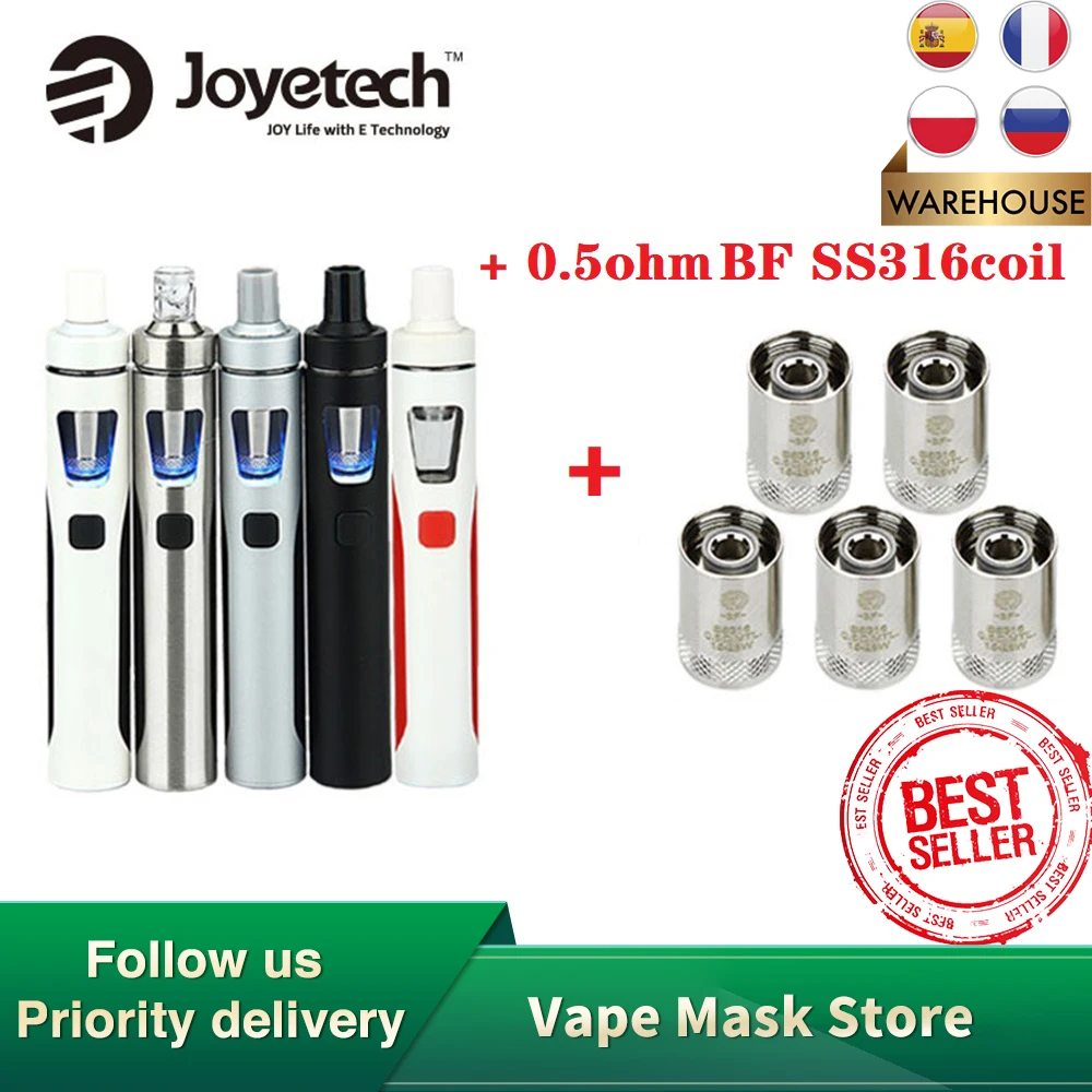 100% оригинальный комплект Joyetech EGo AIO батарея 1500 мАч с баком атомайзера 2 мл