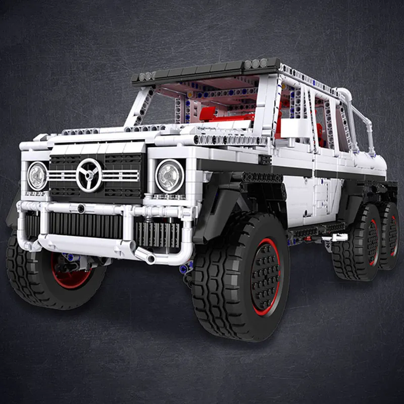 MOULD KING 13061 APP Technic автомобиль MOC RC моторизованный G63 6x6 1:10 Модель автомобиля