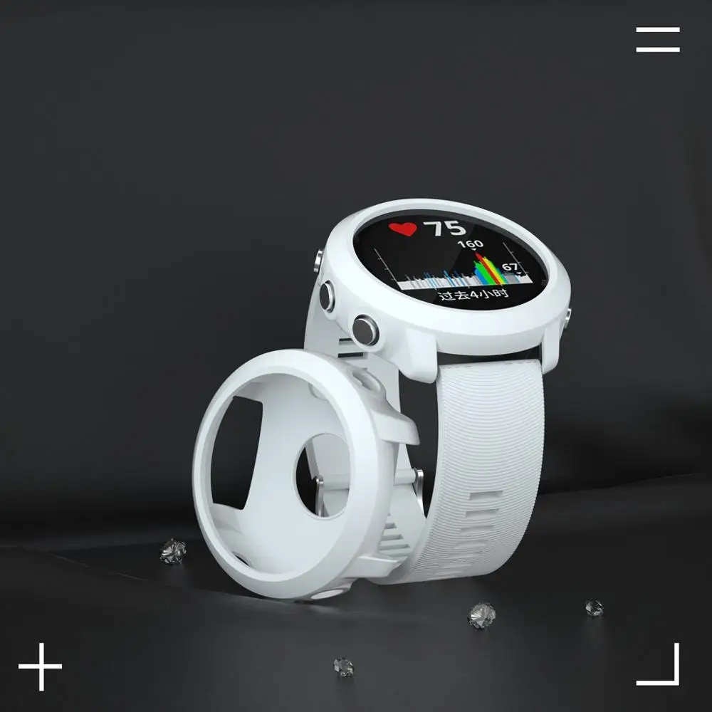 WH Замена силиконовый тонкий ремешок для часов чехол для Garmin Forerunner 645 музыка/245/245 M защитный чехол умных часов оболочка#1205 - Цвет: WH
