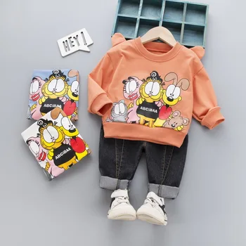 

Baby Boys Sets Infant Girls Boys Spring Autumn Clothes Tops Pants Sportswear Sesame Street Cartoon Cotton Outfit New Serial 2PCS