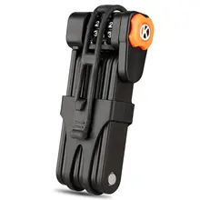 Serrure pliante en acier allié, Anti vol pour vélo de route et vtt, verrouillage par mot de passe, accessoires de cyclisme sûrs