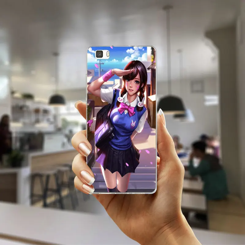 Picture 8 Чехол для телефона из мягкого ТПУ с рисунком Чехлы для Huawei Honor 5A 5C 5X6 6A 6X7 7A 7C 7X8 8C 8X9 10 Lite корпус под плетенную сумку Dva Overwatchs Tracer 76 игры - Цвет: Picture 8
