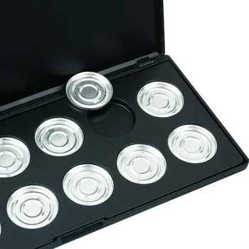 

Makeup Empty 12pcs Aluminum Magnetic Eyeshadow Lipstick Blusher Pans Palette DIY Makeup Box Storage Makeup Dispensing Powder Box