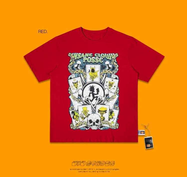 Ins красивый плакат прилива T для европейских товаров будет версия хип-хоп Винтаж древние чувство основы короткий рукав человеческий скелет
