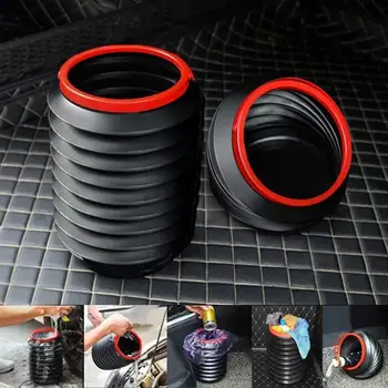 

Direct Wind car trash bin garbage can car wash telescopic bucket folding trash organizer garbage holder Universal Black
