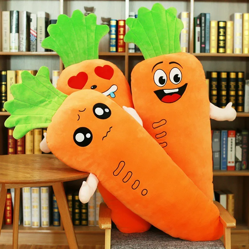 

Plush Toy Funny Soft Carrot Long Pillow Plush Toy Pillow Appease Cushion Holding Sleeping Doll Gift for Children XC090