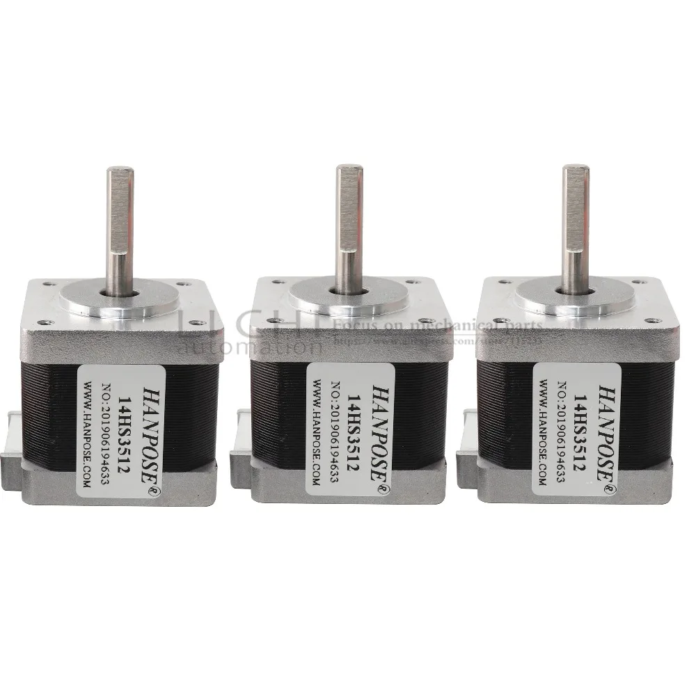 3 шт. 14HS3512 4-свинец NEMA14 nema шаговый двигатель 14 мотор 0.19NM 3D-принтеры Prusa Makerbot Reprap ЧПУ робот