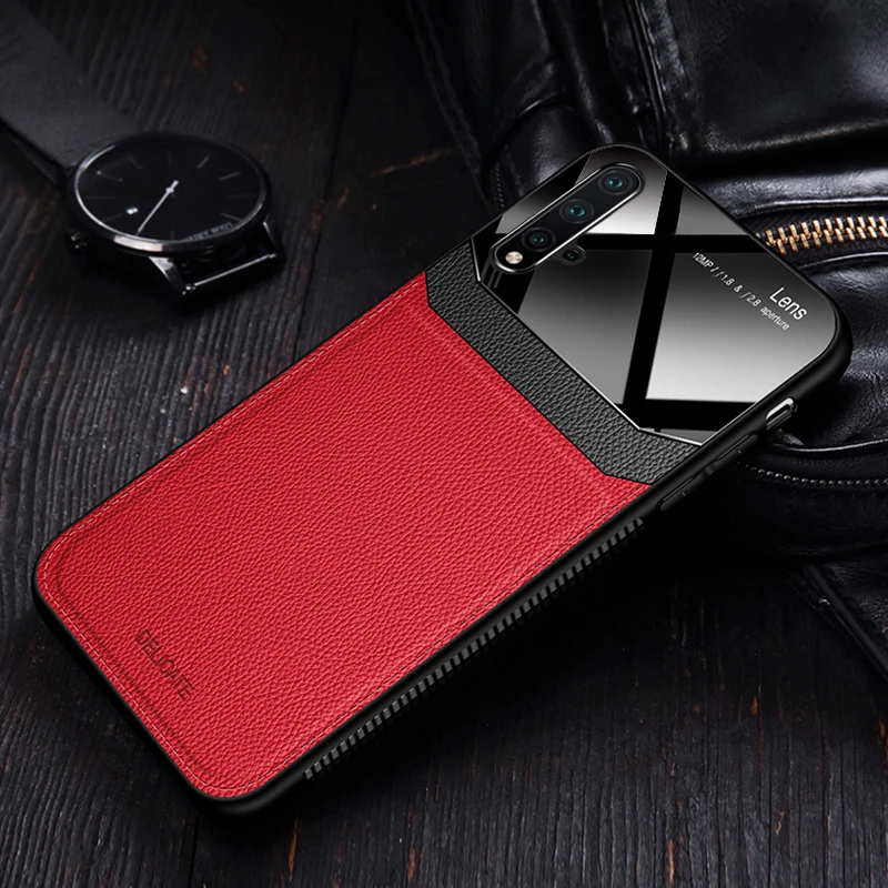 I coque, чехол, чехол, для HuaWei Nova 5 Nova5 Pro Nova 5i на кожаном зеркальном стекле Силиконовый противоударный телефон роскошные мягкие милые чехлы