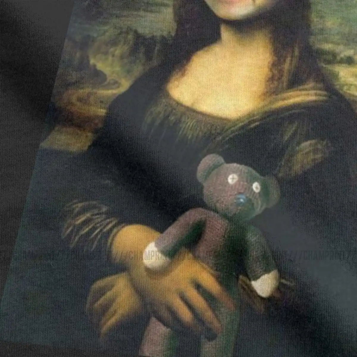 ミスタービーンモナリザ テディベアおかしいメンズ Tシャツコメディマスタークレイジー Tシャツ半袖ラウンドネック Tシャツプラスサイズの服 Tシャツ Aliexpress