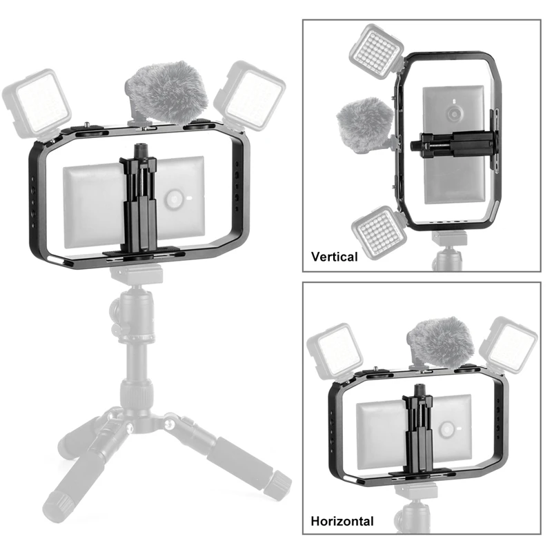 PULUZ Micro SLR ручной киносъемок с функцией записи видео Vlogging клетка держатель для GoPro герой/HERO7/6/5 Session/DJI Osmo экшн-камер
