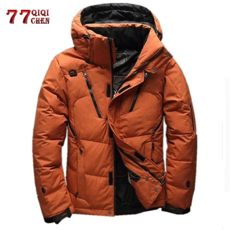 

Winter Jakctes Men Thick Warm Hooded Coat Casual Slim Down Parkas Overcoat Casaco Masculino Windbreaker Jackets Brand Clothing
