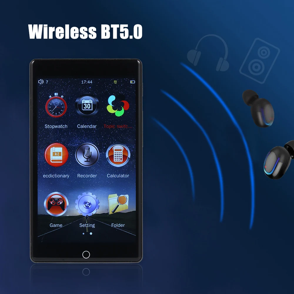 H1 полный сенсорный экран MP3-плеер Bluetooth 8 Гб музыкальный видеоплеер со встроенным динамиком поддержка fm-радио Запись видео электронная книга