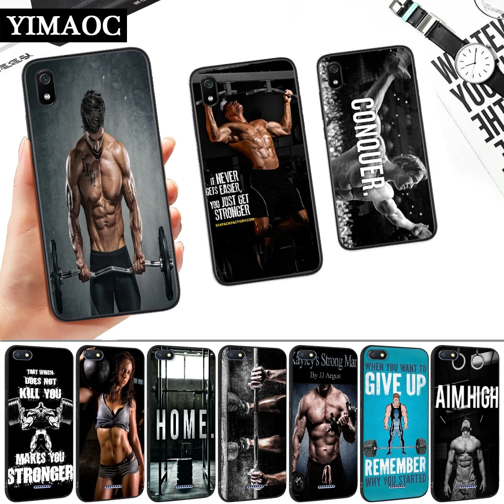 Loving Bodybuilding Gym Fitness Silicone Soft Case for Redmi 4A 4X 5 Plus 5A 6 Pro 6A 7 7A S2 Go K20 Note Prime 8 |