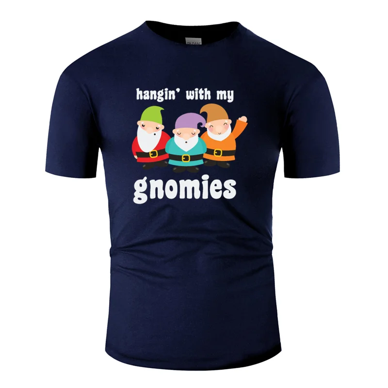 Men-Navy Blue Новое поступление, супер хангин с my gnomies, футболка для мужчин и женщин,, кавайная одежда, мужская футболка, веселая, интересная - Цвет: Men-Navy Blue