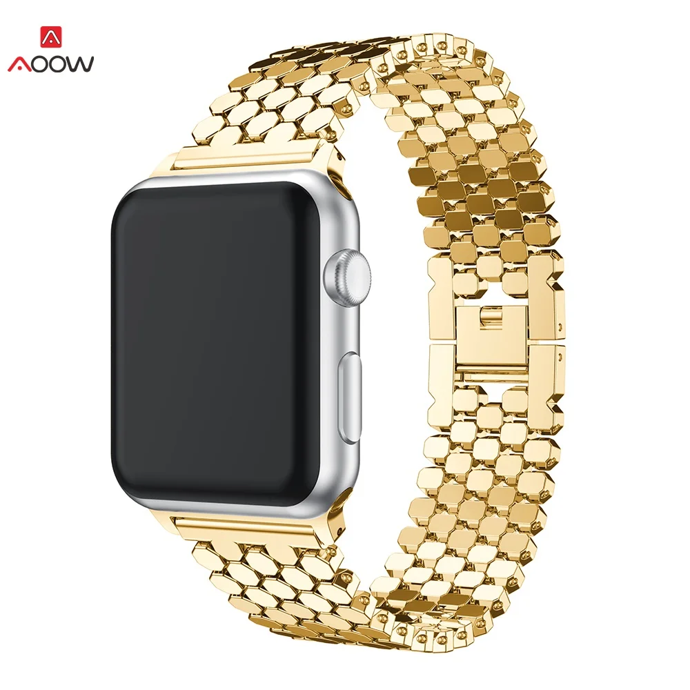 AOOW металлический ремешок для наручных часов Apple Watch, 42 мм, 38 мм, версия 1/2/3/4(мы продаем только ремешок для часов браслет для наручных часов iWatch серии 4 5 44 мм 40 мм