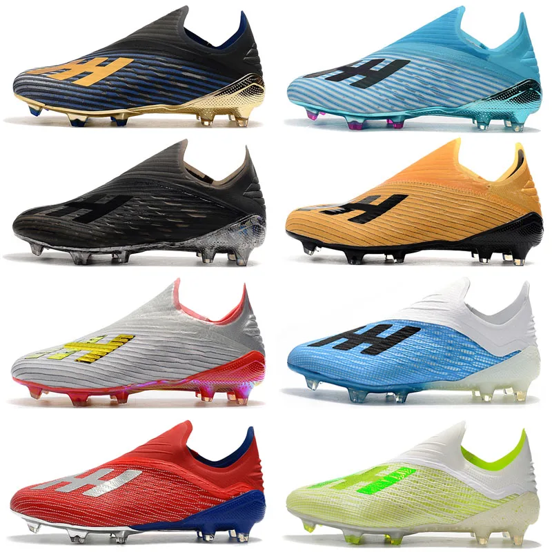 

2019 New X 19.1 FG Mens Soccer Shoes with shoelace Cleats Cheap chaussures crampons de football boots x19+ High Quality scarpe d