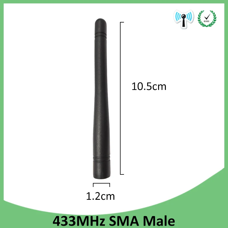 2 шт 433MHz Антенна 3dBi SMA разъем 433 mhz водонепроницаемый направленный 433 m antena беспроводной Lorawan антенны водомер