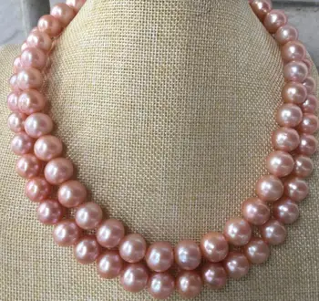 

single strands 12-13mm south sea pink pealr necklace 38inch 14k