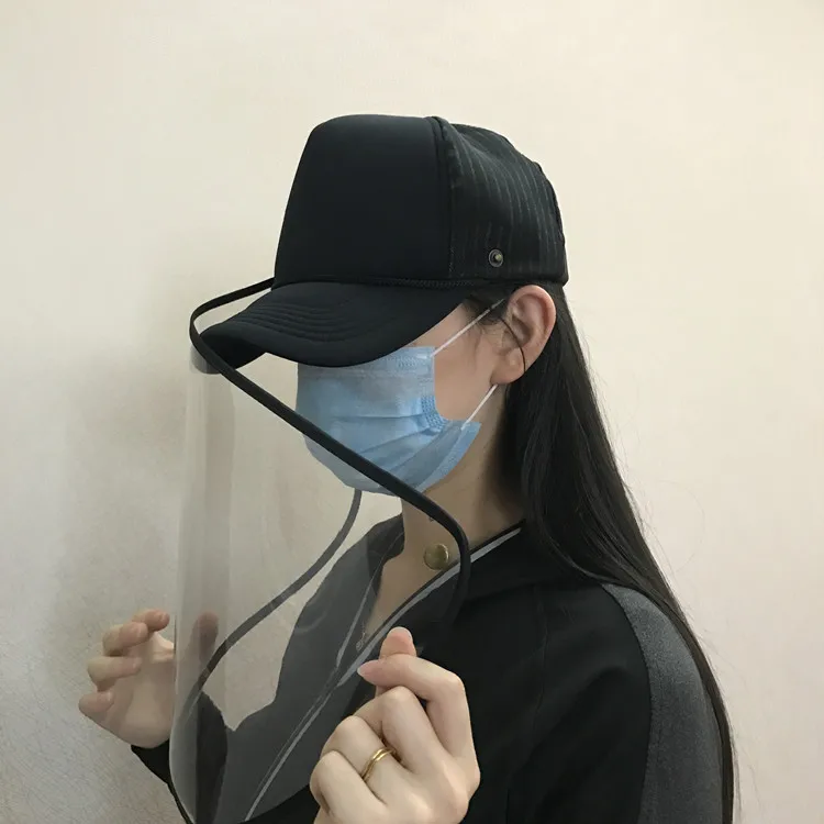 

New Anti-Droplets Face Protection Hat Protection Adjustable Size Visors Cap Dismantling Mask Hat Hot Sale Baseball Cap Hats