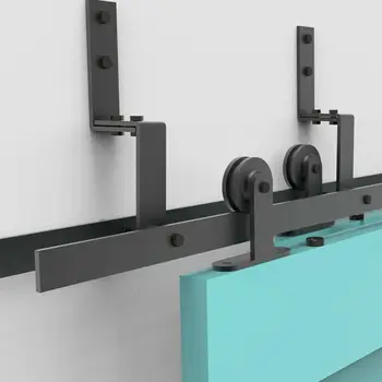 

Steel Bypass Bracket Wall Mount Sliding Barn Doors Hardware Rack Parts Z Style