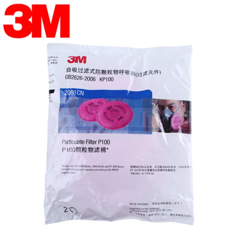 3M 2091 фильтр частиц P100 для 6800 7502 6200 Серия респираторов Пылезащитный Пылезащитная