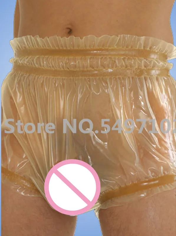 

Man natural transparent latex underwear