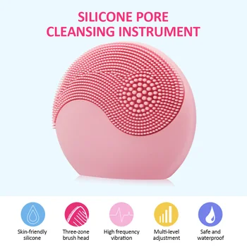 

Electric 4D Facial Cleansing Brush Silicone Sonic Face Cleaner Deep Pore Cleaning Skin Massager Face Cleansing Brush Device