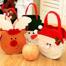Рождественские детские сумки для конфет, хлопковый мешочек с Санта-Клаусом, снеговики, подарочная сумочка на Рождество, Детская сумка на шнурке, контейнер, держатели для подарков