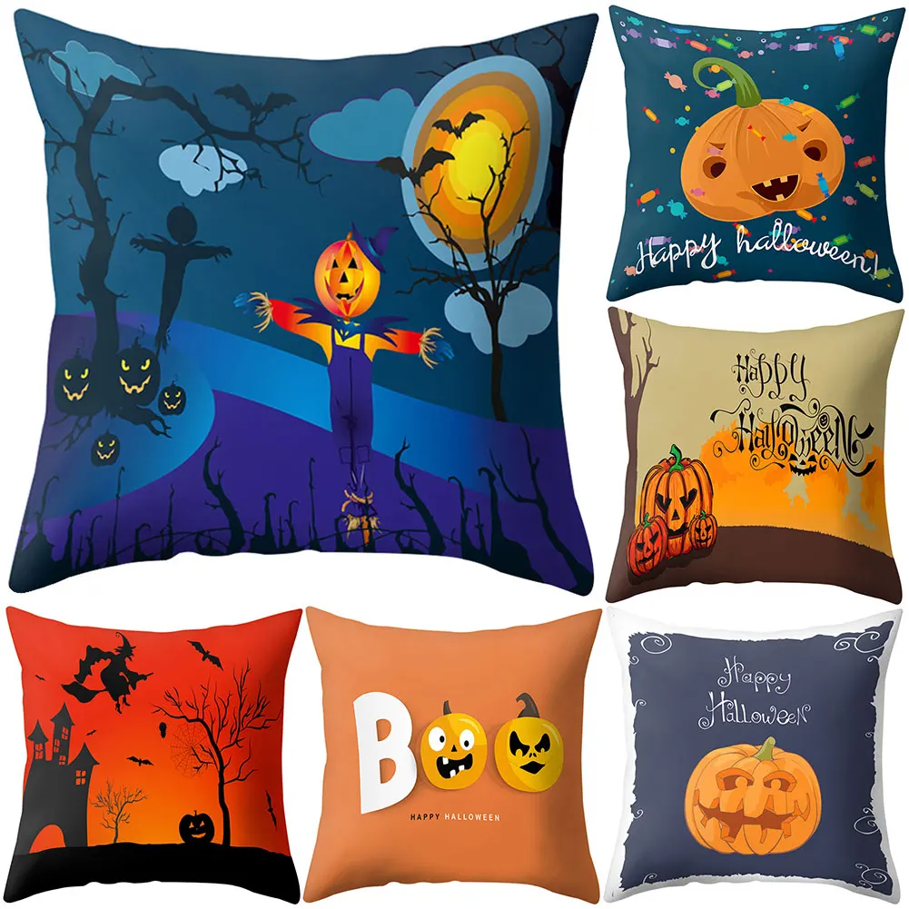 Тыква Happy Halloween детская подушка с призраком Чехол Подушка для дивана кровать автомобиль Кафе Декор хорошее украшение для дома и автомобиля стулья для кафе библиотеки