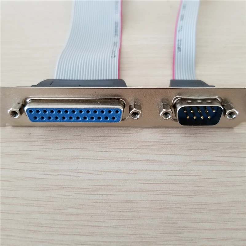 10sets Normal Low profile Bracket 25pin Parallel LPT Printer Port db25 Cable