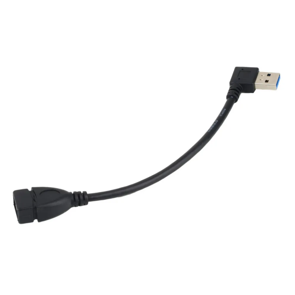 Удлинители USB 3,0 папа А-мама а 90 градусов шнуры питания и удлинители Удлинитель кабель синхронизации данных соединители адаптер